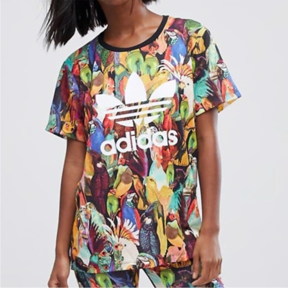 adidas Tops - NWOT Adidas Passaredo Parrot Print Shirt Small / Medium